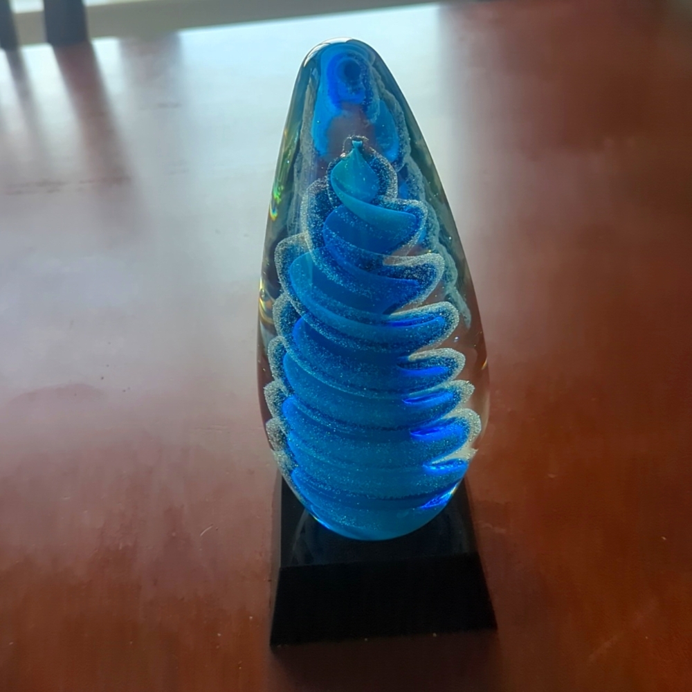 Hand crafted glass artwork by Baudville